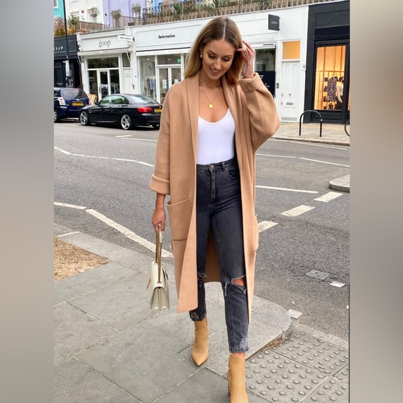 Mango Oversized Coat Cardigan with Pockets - Picture 1 of 7